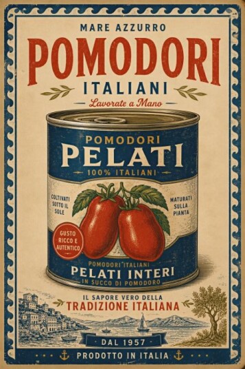 Plakat Italiensk Tomatboks