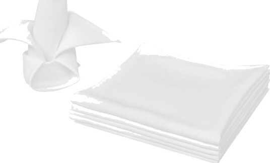 50 Middags servietter hvit 50 x 50 cm