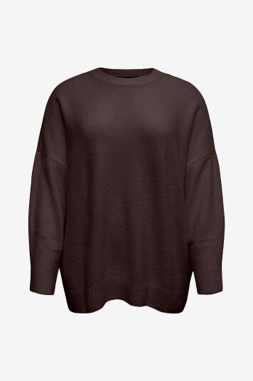 Vero Moda Curve Pullover vmcBoom LS O neck GA Brun Vero Moda Curve Pullover vmcBoom LS O neck GA Brun