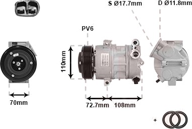 VAN WEZEL 3700K419 AC-kompressor