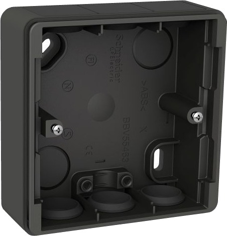 Schneider Electric Exxact Primo Boks IP44, antrasitt 1-roms, 25 mm