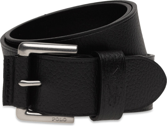 Polo Ralph Lauren Pebbled Leather Polo Keep Bt Blt Me Black 32