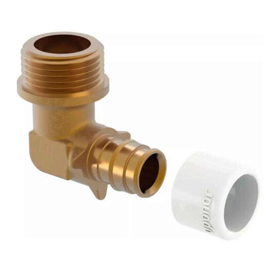 Uponor Q&E DR Albue Utvendig med Ringer 18mm-3/4" Uponor Q&E DR Albue Utvendig med Ringer 18mm-3/4"