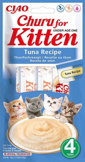 Ciao Churu Kitten Kattesnacks Tunfisk 4 stk Ciao Churu Kitten Kattesnacks Tunfisk 4 stk