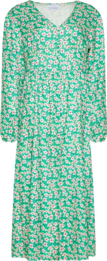 Noella Florentina Long Dress Green Flower S Noella Florentina Long Dress Green Flower S