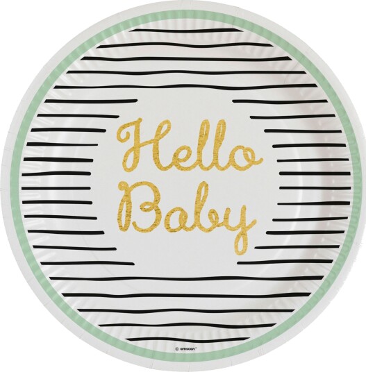 Riethmüller Papptallerken Hello Baby 8-pakning 9913150