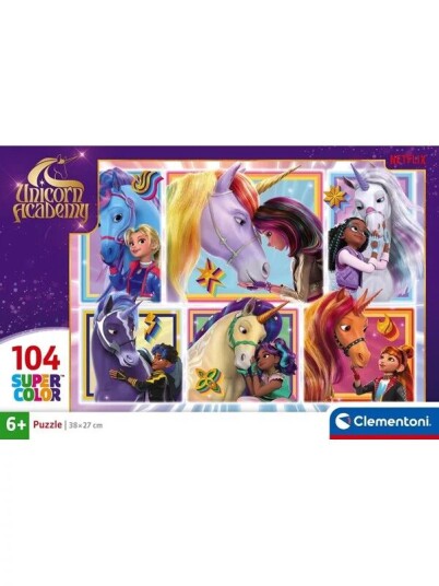 Clementoni Puzzle Unicorn Academy 6 Portraits 104pcs. Gulv