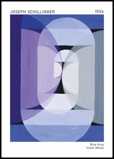 Blue Gray Violet Wheel Joseph Schillinger Plakat Plakat / 40x50cm