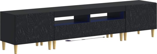vidaXL 5 delt LED TV skap Svart Konstruert tre vidaXL 5 delt LED TV skap Svart Konstruert tre