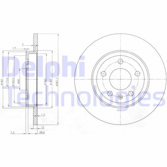 Bremseskive DELPHI BG3996