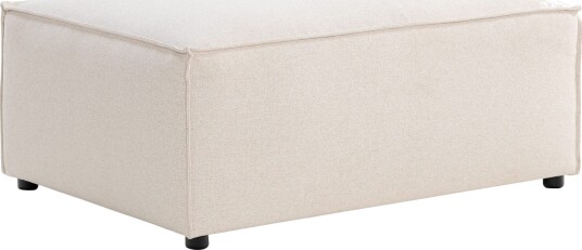 Cubo 1-seters Rektangulær Fotskammelmodul i Stoff 80 cm bred - Beige