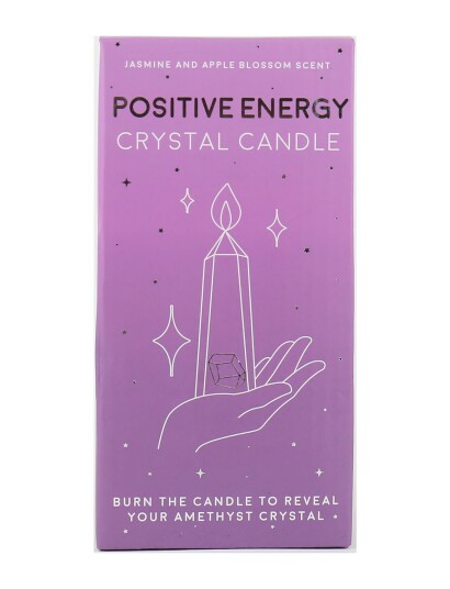 Gift Republic Crystal Candle - Positivity - Purple - 16X8X8CM Gift Republic Crystal Candle - Positivity - Purple - 16X8X8CM