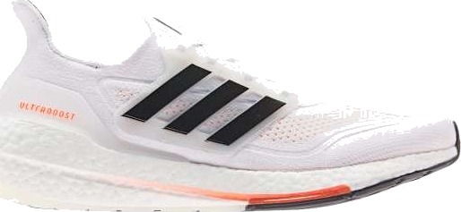 Adidas Ultraboost 21 Herre White/Black/Solred 38 2/3