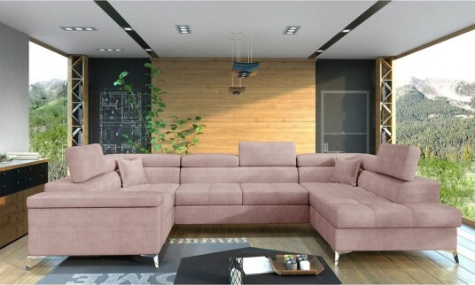 Hjørnesofa Eltap Thiago 342x208x88 cm Omega 91 Rosa Høyre