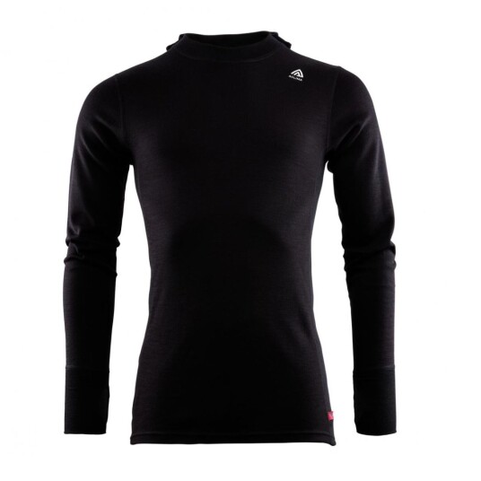 Aclima  WarmWool hoodsweater M´s Herre, 123 Jet Black, S