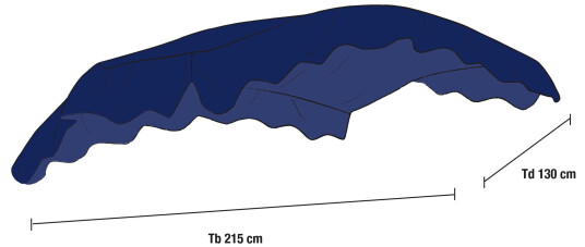Brafab Prag verandahusketak Blå 215 x 130 cm Blå