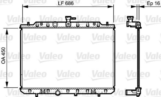 Radiator VALEO 735205