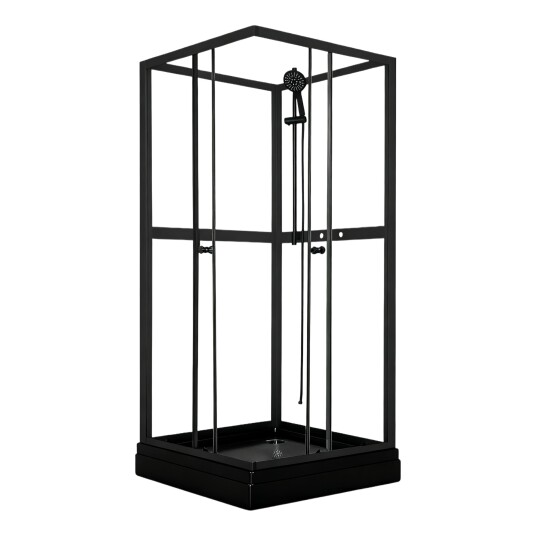 Dusjkabinett Jasmine Black - 90 x 90 x 195 cm