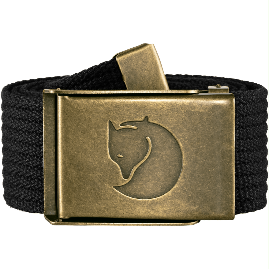 Fjellreven Canvas Brass Belt Black