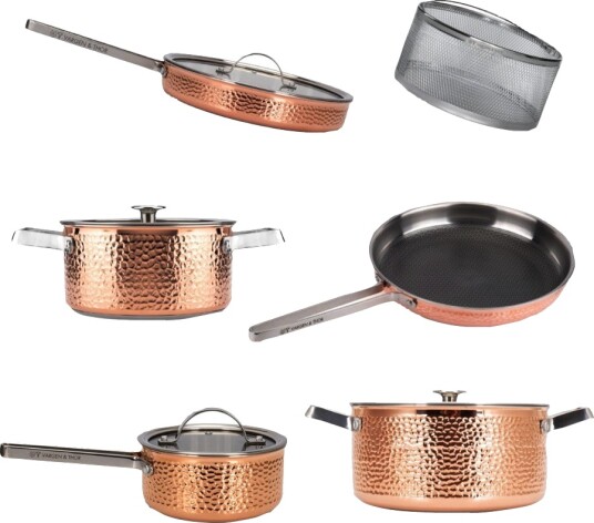 Vargen & Thor Mjölner XL grytesett 6 deler kobber Vargen & Thor Mjölner XL grytesett 6 deler kobber