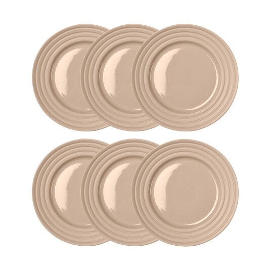 NJRD Lines tallerken Ø21 cm 6-stk. Beige