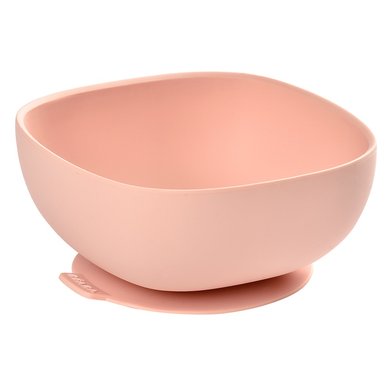 BEABA Silikonskål med sugekopp rosa BEABA Silikonskål med sugekopp rosa