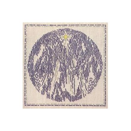 Haandarbejdets Fremme Dronningens broderisett Dansk vær desember 24 x 24 cm Design av dronning Margrethe II
