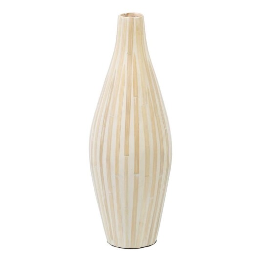 Bigbuy Home Vase 18 X 18 X 52 Cm Beige Bambus