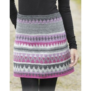 Color of Winter by DROPS Design - Skjørt Hekleoppskrift str . S - XXXL - Small