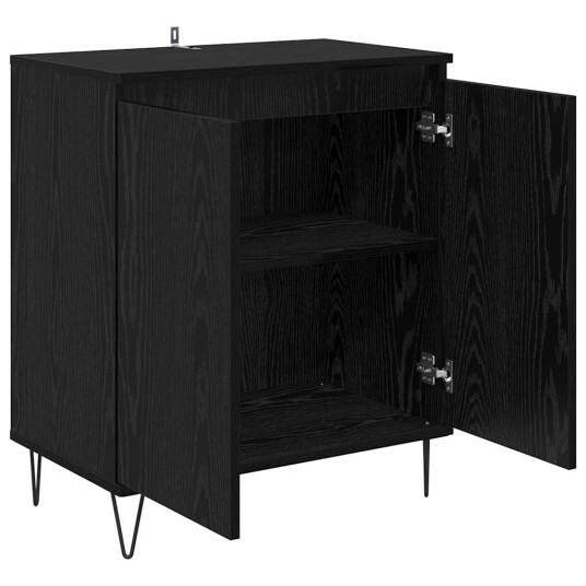 Serviesskap Svart Eik 60 x 35 x 70 cm Konstruert tre Serviesskap Svart Eik 60 x 35 x 70 cm Konstruert tre