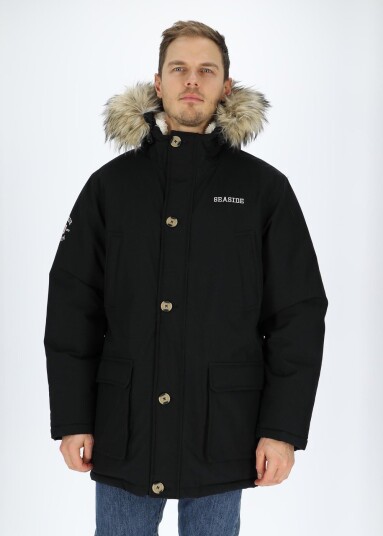 Seaside Oregon Parka Sr Black S Vinterjakker