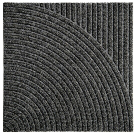 Heymat Zen Dørmatte 45x45 Cm Vertical & Circular Grey   Dørmatter Pet Grå   1203