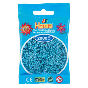 Hama Mini Perler 501-31 Turkis 2000 stk Hama Mini Perler 501-31 Turkis 2000 stk