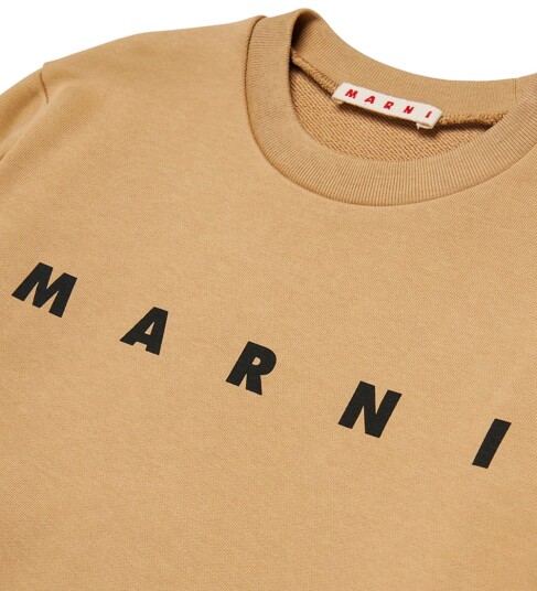 Marni Collegegenser Papp Beige m. Logo Marni 10 år 140 Collegegenser Brun