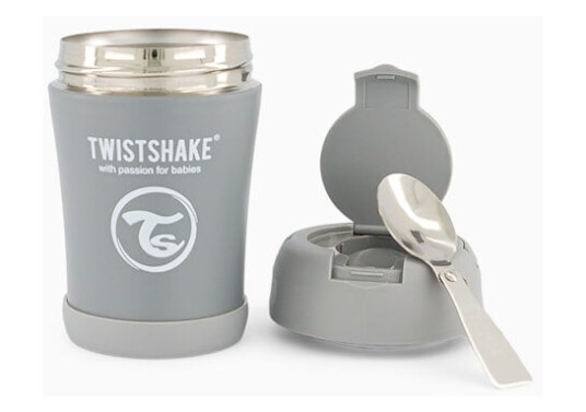 Twistshake Insulated Food Container 350ml Pastel Grey Twistshake Insulated Food Container 350ml Pastel Grey