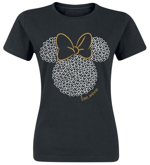 Minni Mus Disney T-skjorte Love S til XL Damer svart