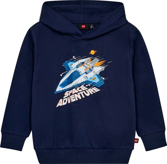 LEGO® City Hettegenser LWSaku Dark Navy m. Trykk LEGO® Wear 3 år 98 Hettegenser Blå
