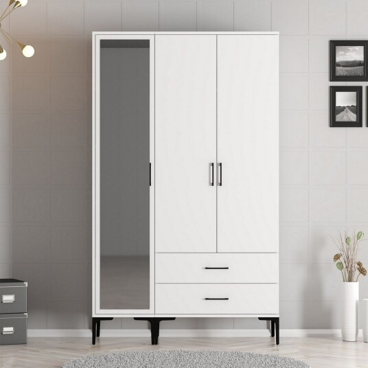 Kumsal Garderobe 120 cm - Hvit