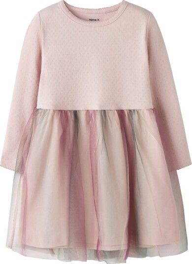 Name It Kjole Tyl/Hullmønster NmfLouisa Lotus Name It 6 år (116) Kjole Grønn Lilla Rosa