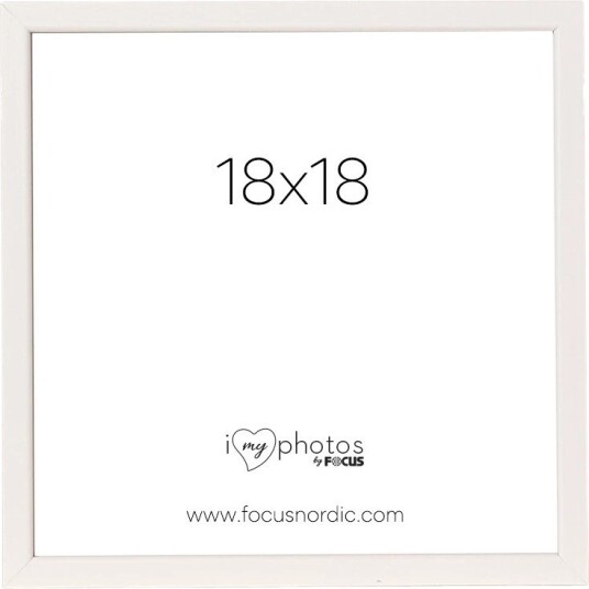 Focus Rock Ramme - Hvit - 18x18 cm