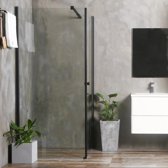 Bathlife Allsidig Dusjhjørne 90x80 cm Sort Matt/Klart Glass Bathlife Allsidig Dusjhjørne 90x80 cm Sort Matt/Klart Glass