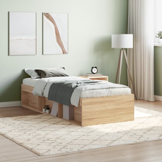 vidaXL Sengeramme sonoma eik 75x190 cm 8721012158030