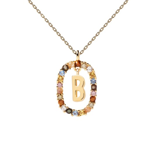 PDPAOLA Letter B Halskjede 18 kt. Gullbelagt sølv CO01-261-U - Dame - 925 sterling silver PDPAOLA Letter B Halskjede 18 kt. Gullbelagt sølv CO01-261-U - Dame - 925 sterling silver