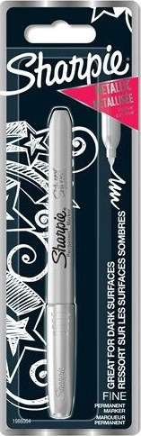 Sharpie Permanent Marker  Fine Tip  Sølv  1 Count