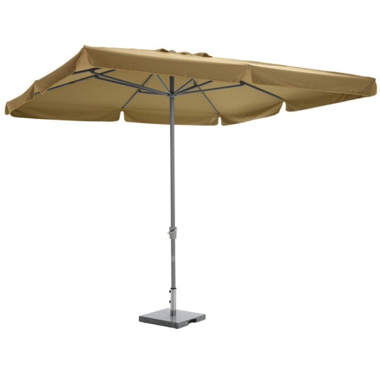 VEGA Parasoll Soleil; 300x300x260 cm LxBxH; Brun; Kvadratisk