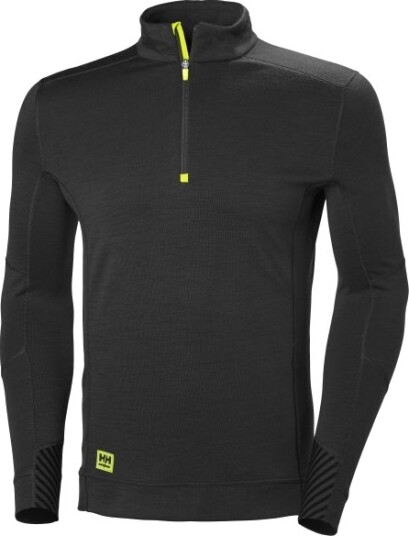 Helly Hansen Workwear Lifa Undertrøye svart , kort glidelås L