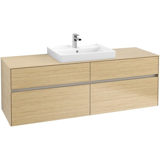 Villeroy & Boch Collaro Servantskap med 4 skuffer 160x50x54,8 cm u/lys Nordisk Eik Villeroy & Boch Collaro Servantskap med 4 skuffer 160x50x54,8 cm u/lys Nordisk Eik