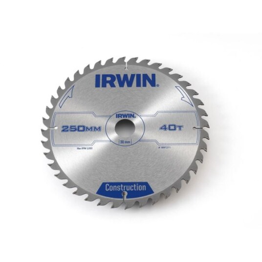Irwin 250 mm Sirkelsagblad med 40 Tenner for Tre - Elektroverktøy Tilbehør