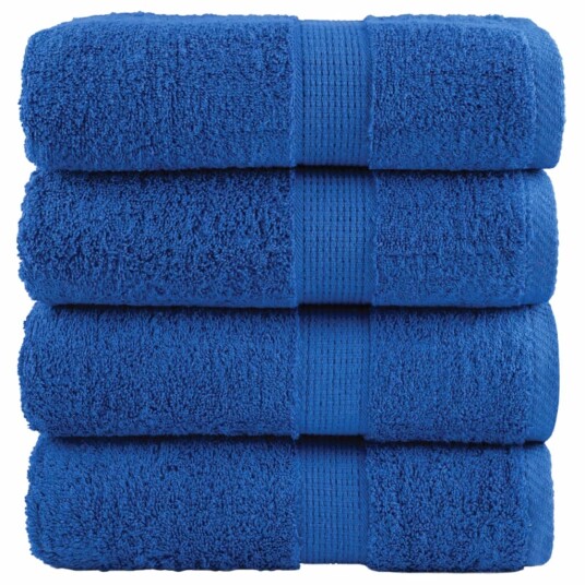 Premium vaskehåndklær SOLUND 4 stk blå 30x30 cm 600 g/m² Premium vaskehåndklær SOLUND 4 stk blå 30x30 cm 600 g/m²