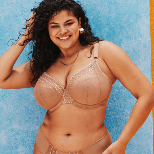 Elomi BH Matilda Underwirod Plunge Bra Beige H 80 Dame